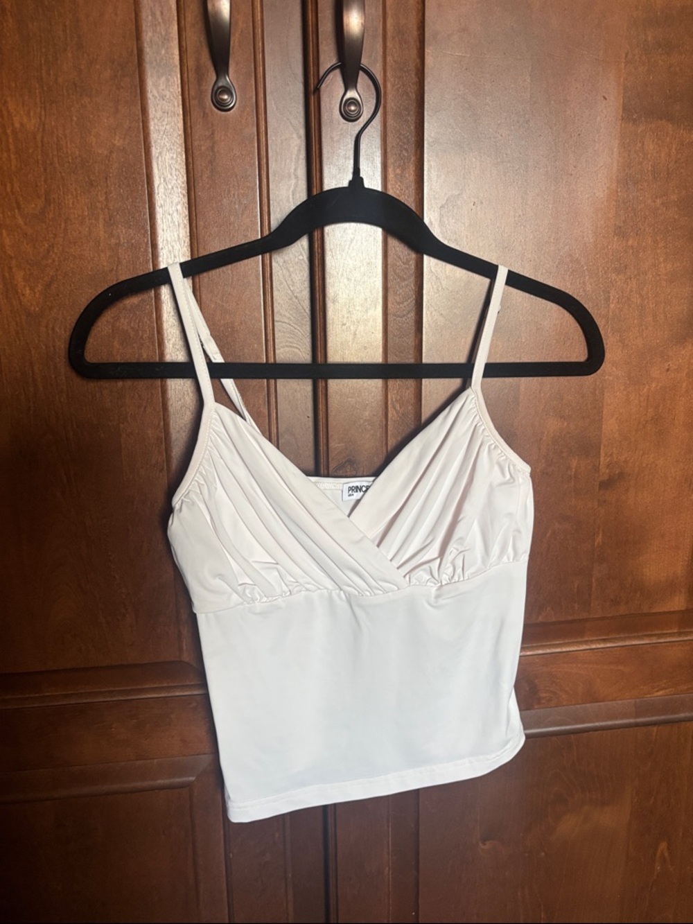 Princess Polly Soft White Wrap-Style Cami